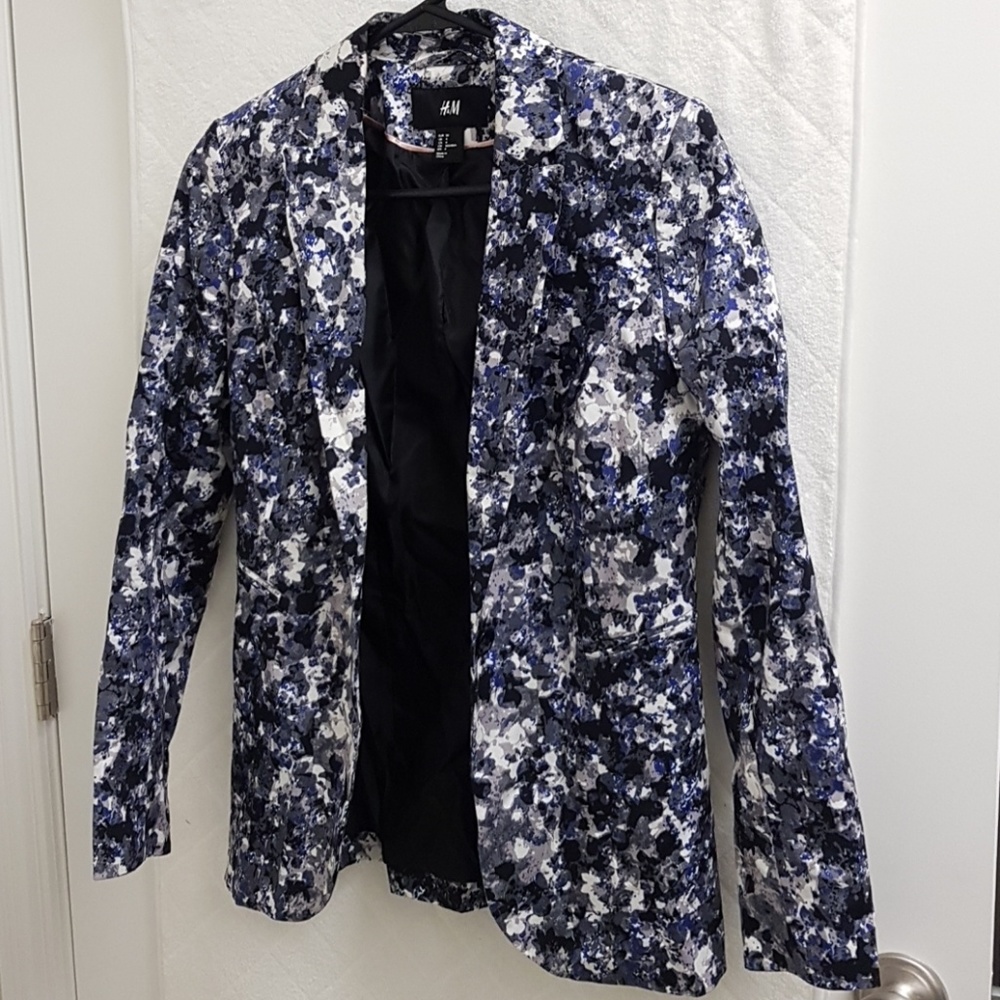 H&M Multi color fitted blazer Sz4